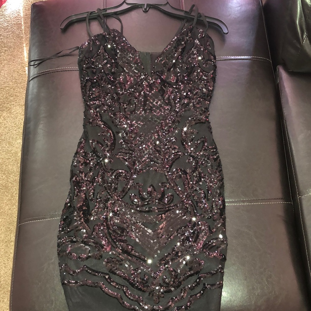 Black Sequin Dress